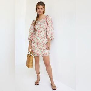 Anthropologie Forever That Girl Puff-sleeved Mini Dress